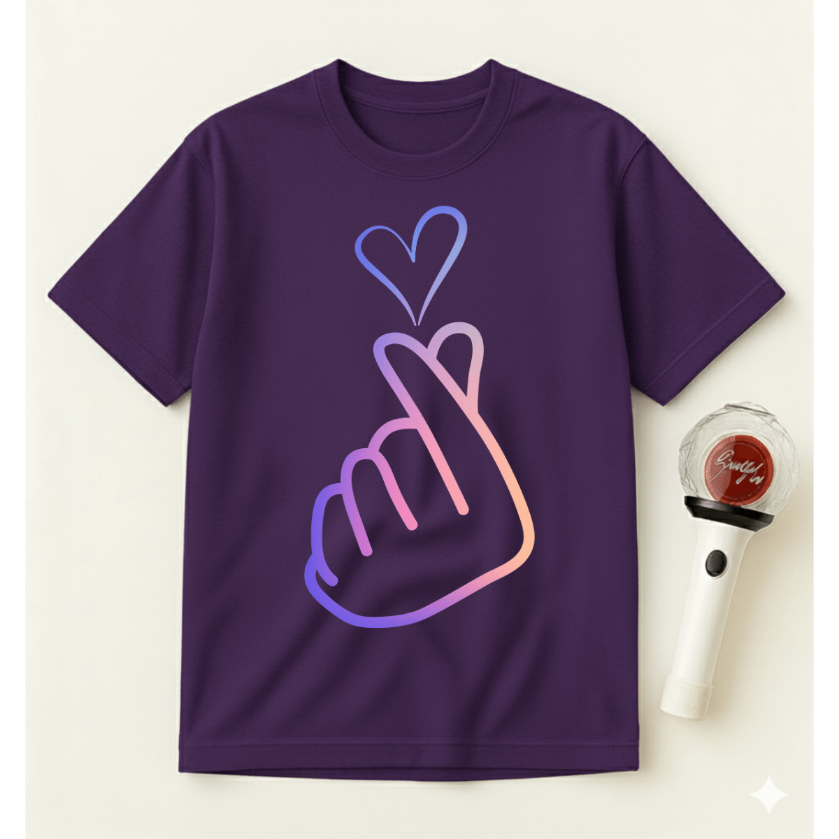 KOREAN FINGER HEART T-SHIRT