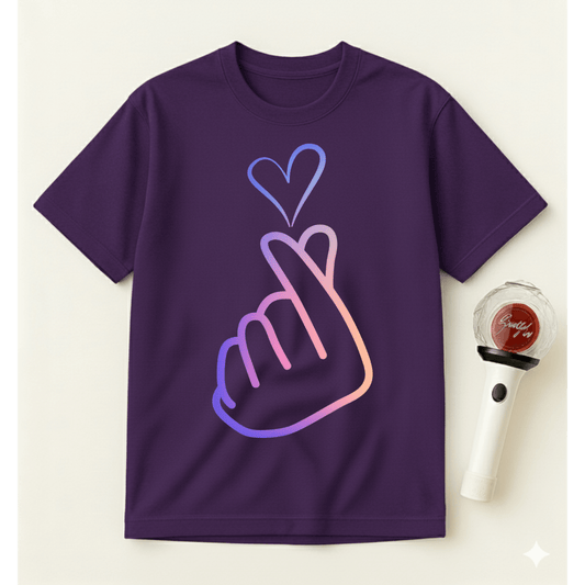 KOREAN FINGER HEART T-SHIRT