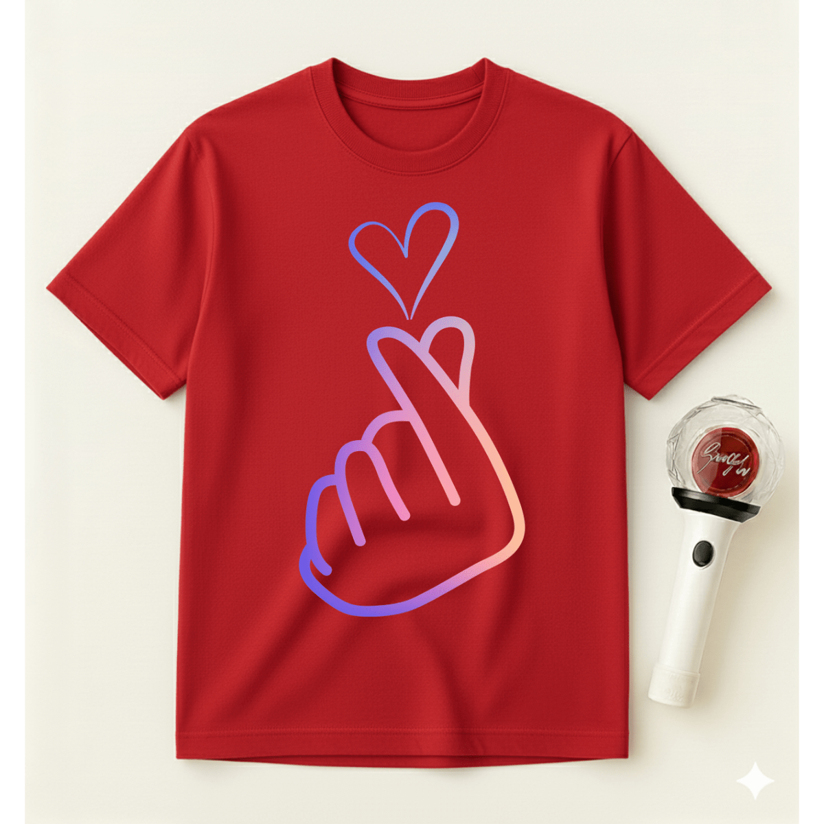 KOREAN FINGER HEART T-SHIRT