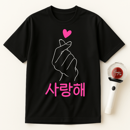 FINGER HEART 사랑해 UNISEX T-SHIRT