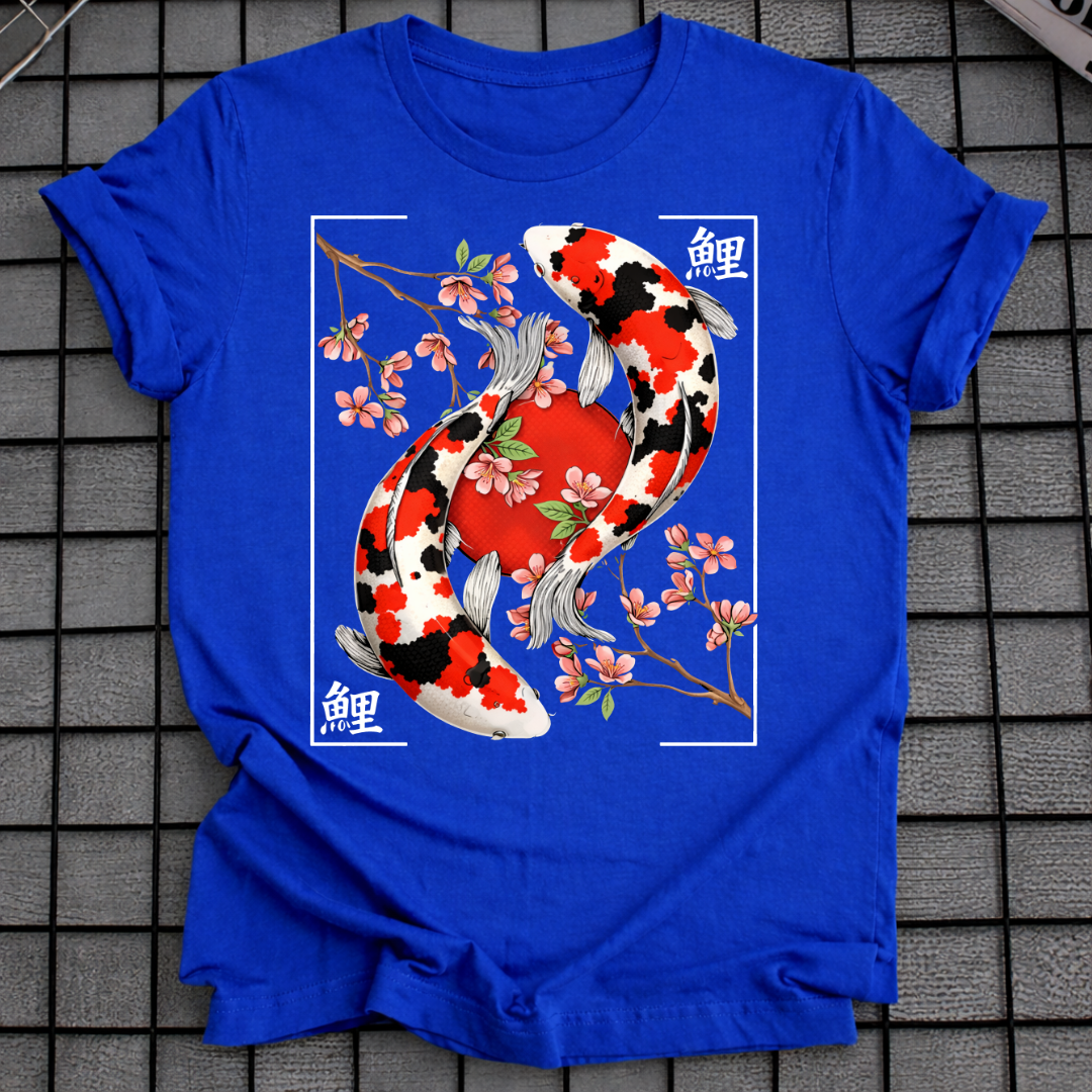 KOI FISCH BLÜTEN T-SHIRT