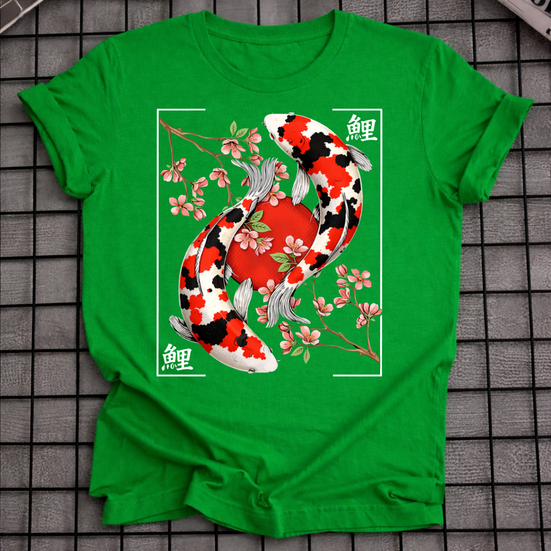 KOI FISCH BLÜTEN T-SHIRT