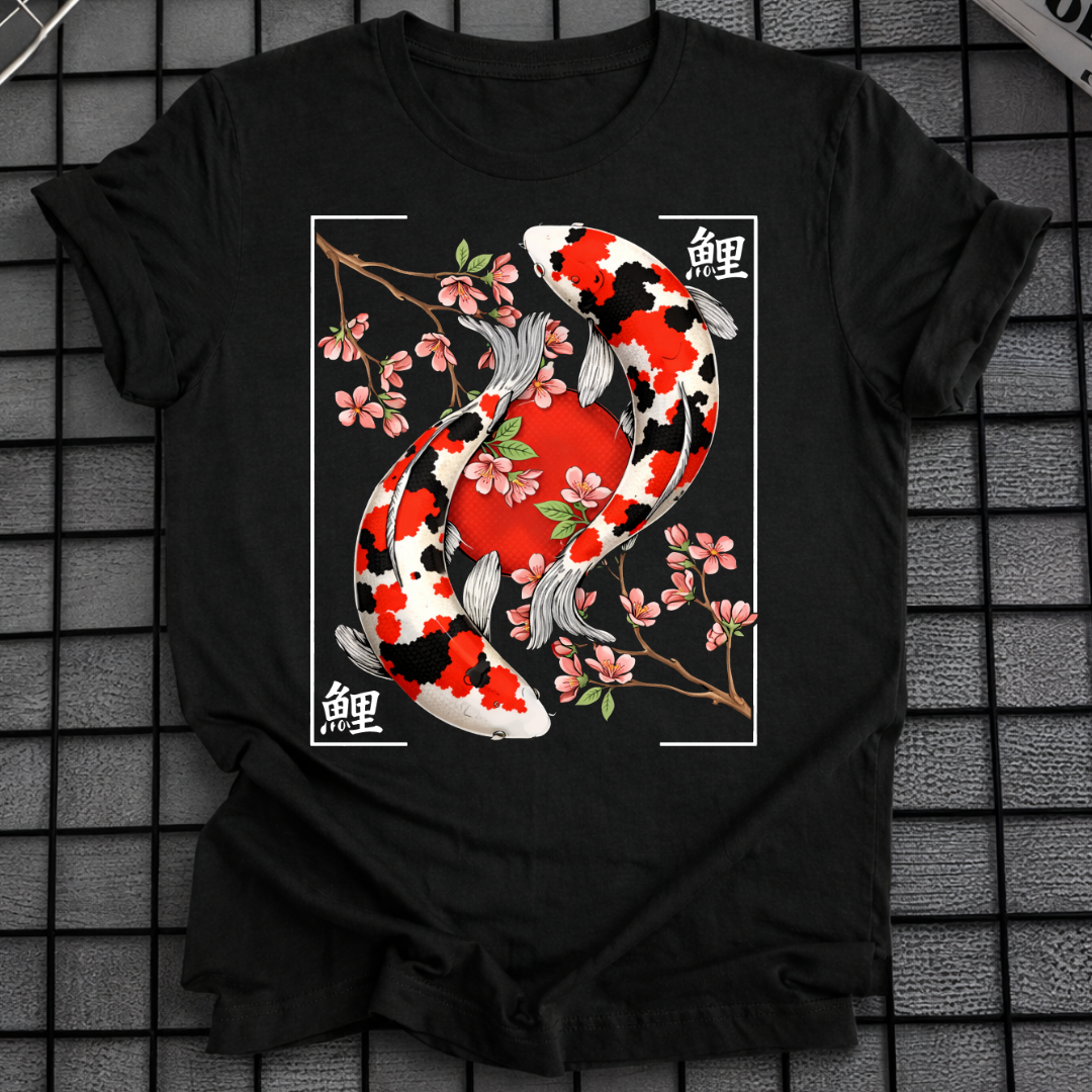 KOI FISCH BLÜTEN T-SHIRT