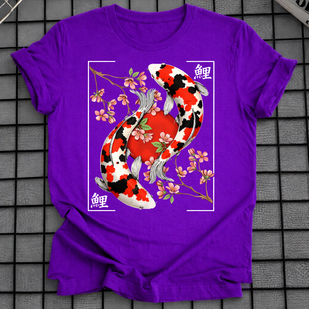KOI FISCH BLÜTEN T-SHIRT