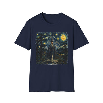 Starry Night Cowboy T-Shirt — Van Gogh Style Western Art Tee