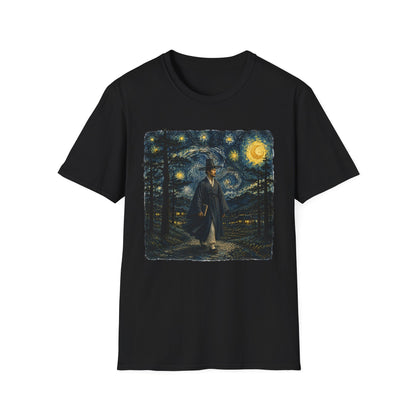 Starry Night Cowboy T-Shirt — Van Gogh Style Western Art Tee