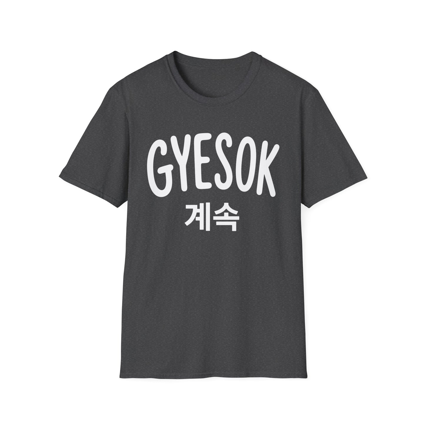 GYESOK T-Shirt — Korean '계속' Graphic Tee | Casual K-Pop Inspired Shirt