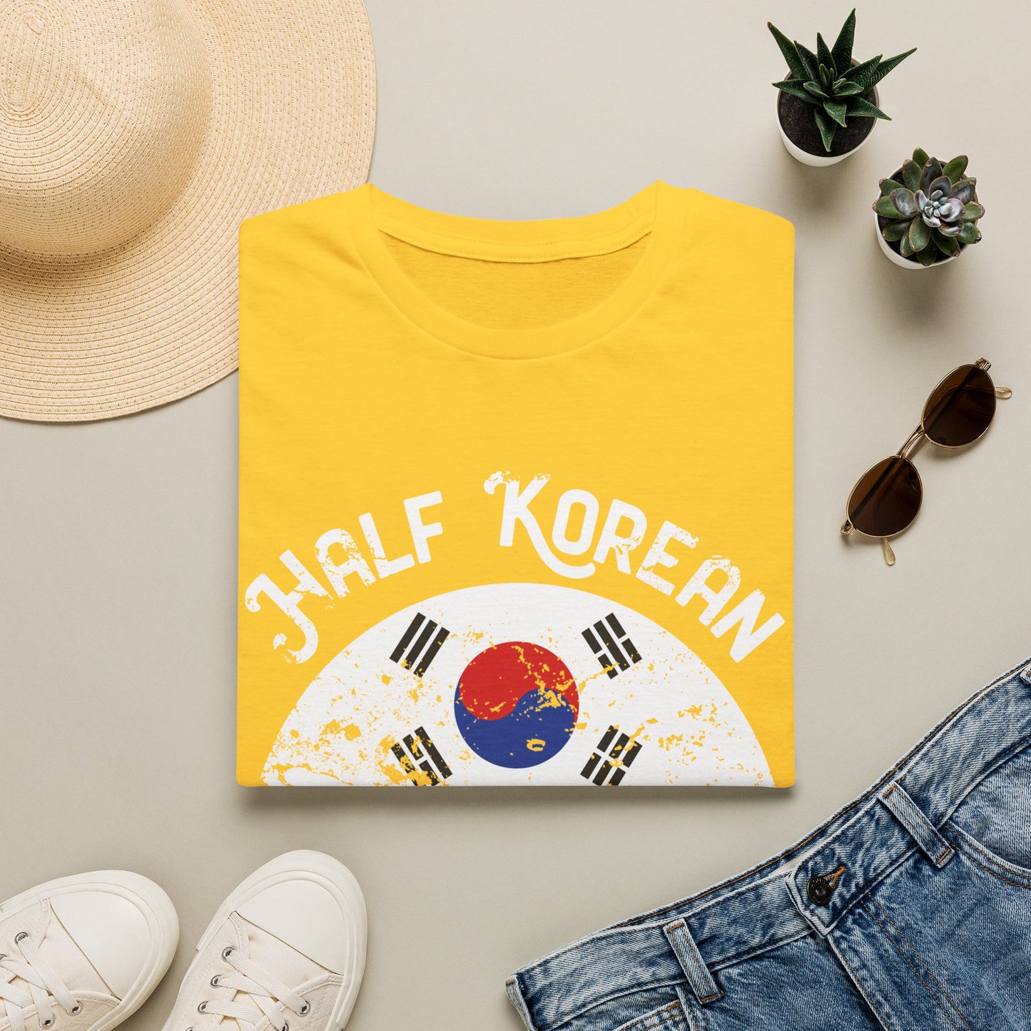Half Korean T-Shirt — "Whole Lot of Awesome" Korean Flag Tee