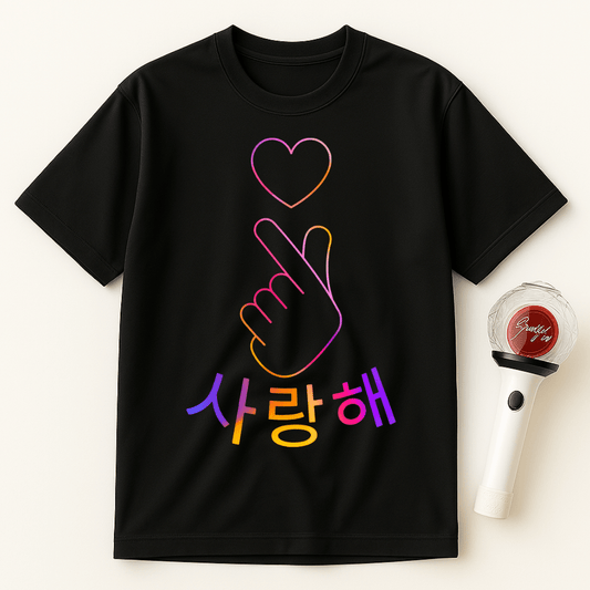 FINGER HEART 사랑해 UNISEX T-SHIRT