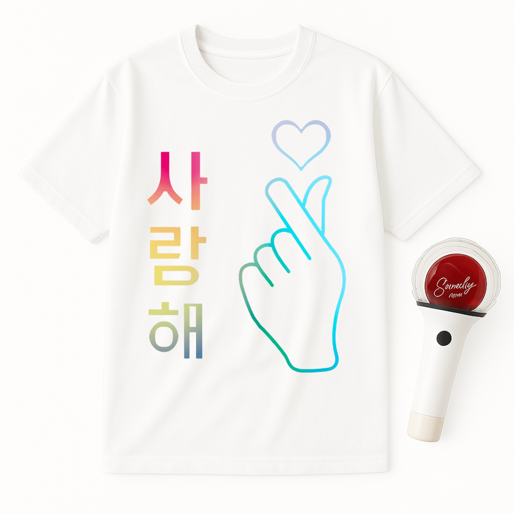 FINGER HEART 사랑해 UNISEX T-SHIRT