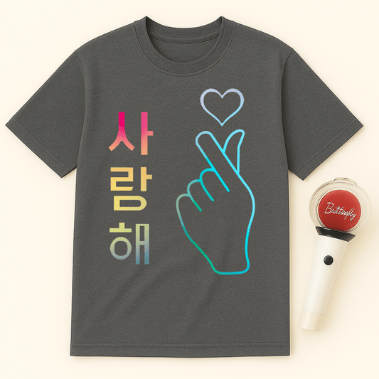 FINGER HEART 사랑해 UNISEX T-SHIRT