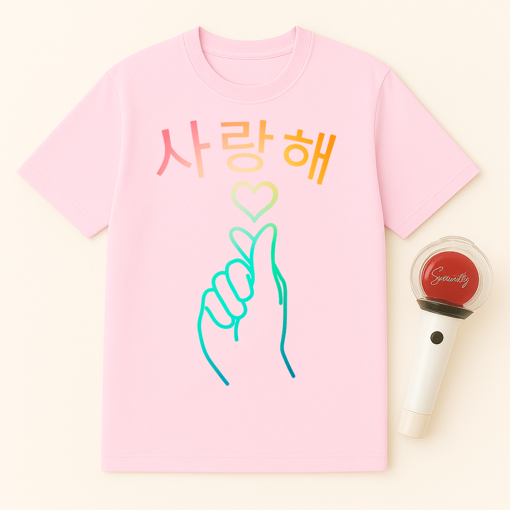 FINGER HEART 사랑해 UNISEX T-SHIRT