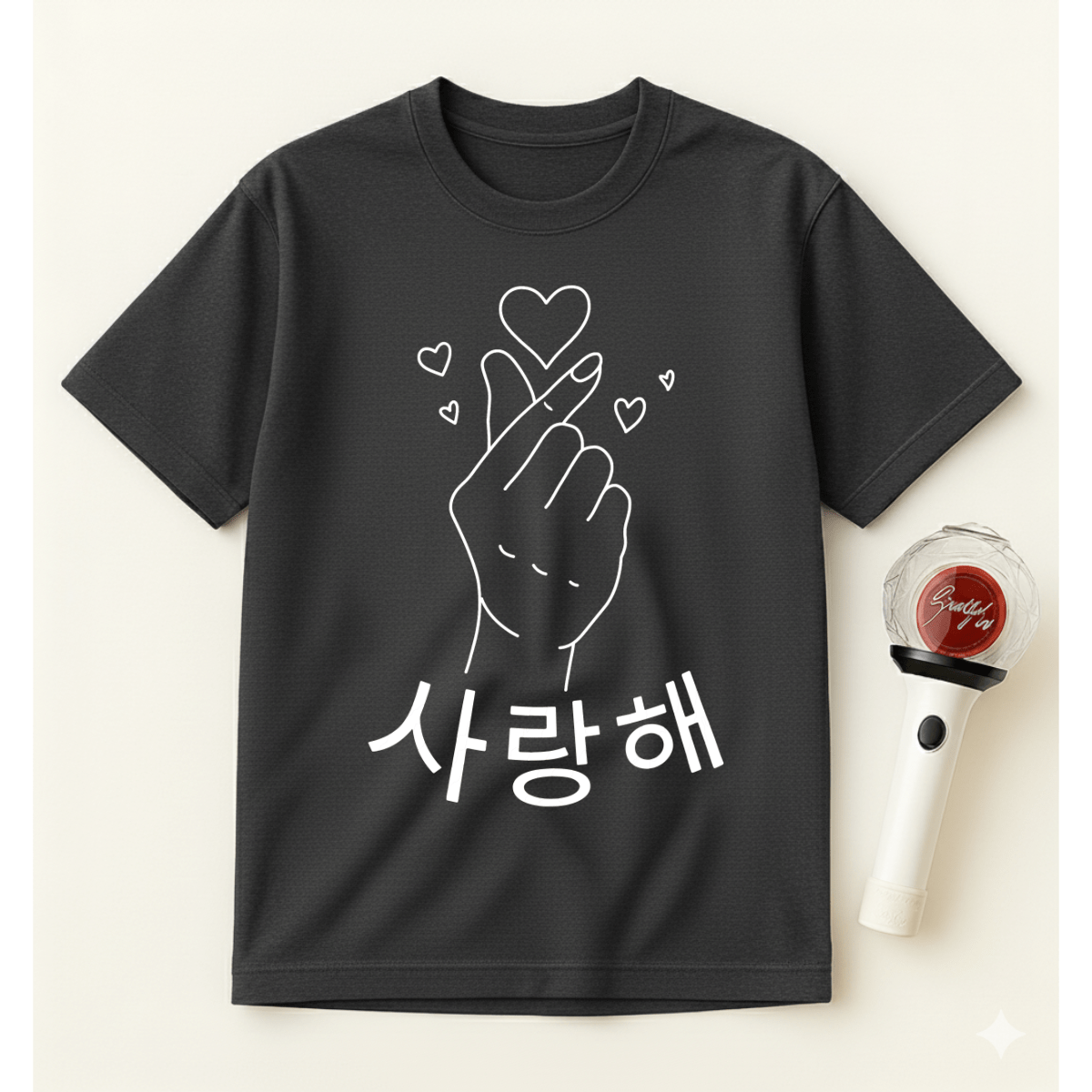 KOREAN FINGER HEART T-SHIRT