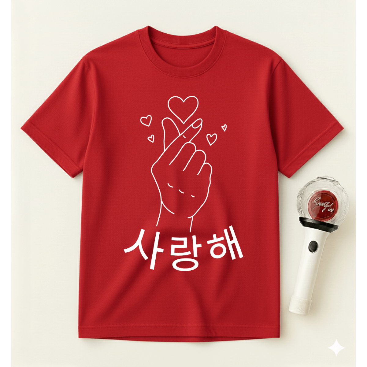 KOREAN FINGER HEART T-SHIRT