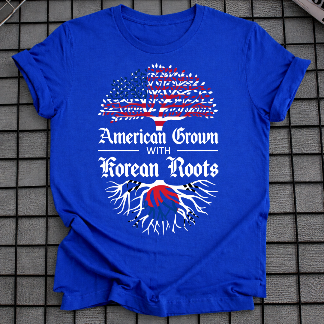 AMERICAN GROWN KOREAN ROOTS T-SHIRT