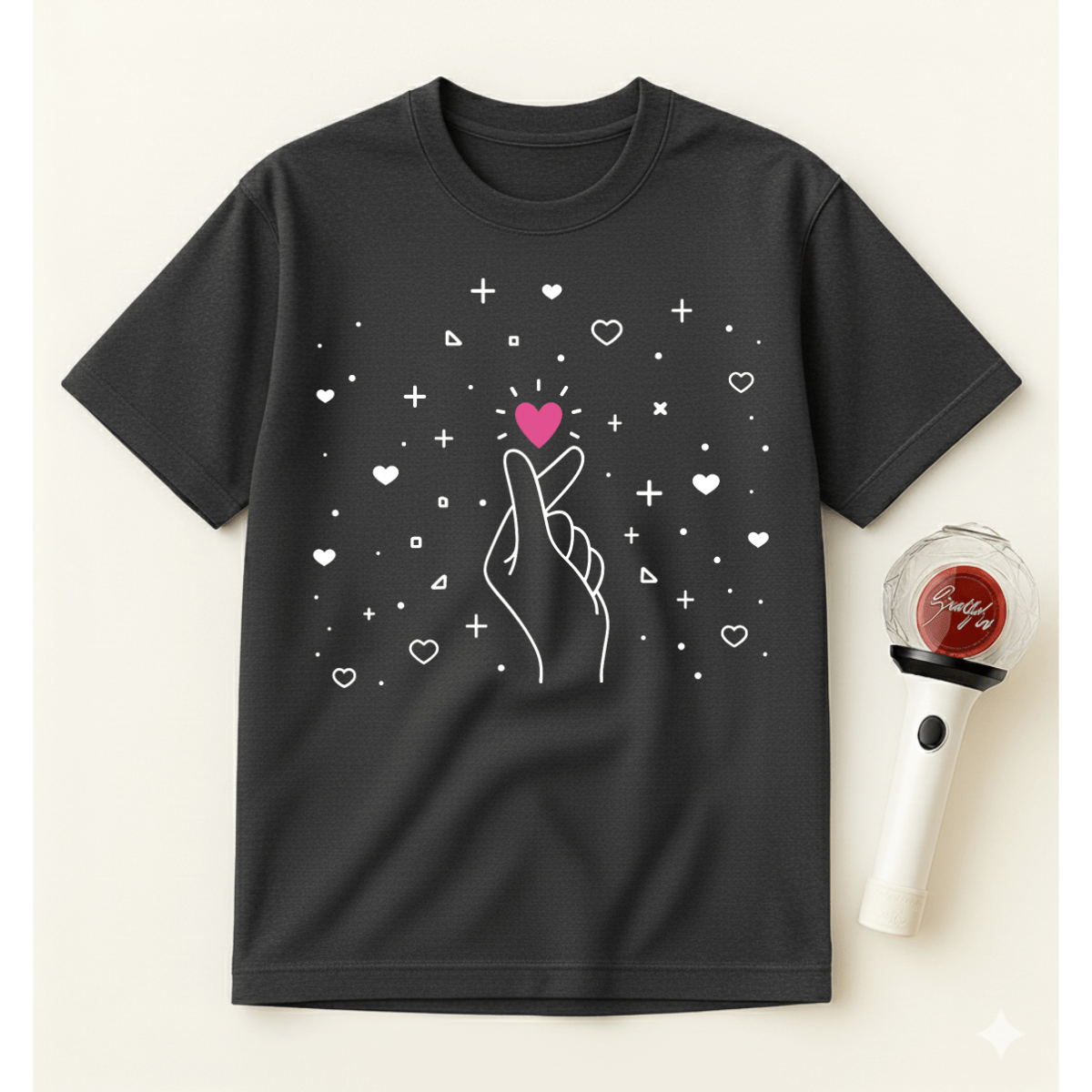 K-POP PINK HEART T-SHIRT