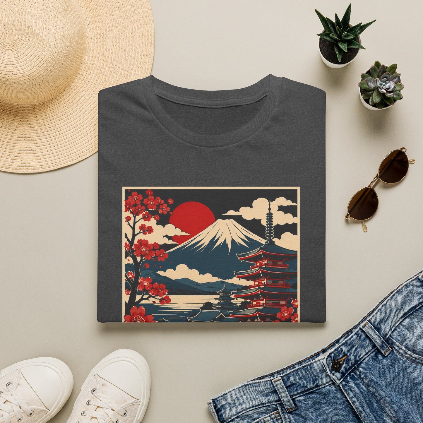 Kyoto Japan Vintage Mount Fuji Tee