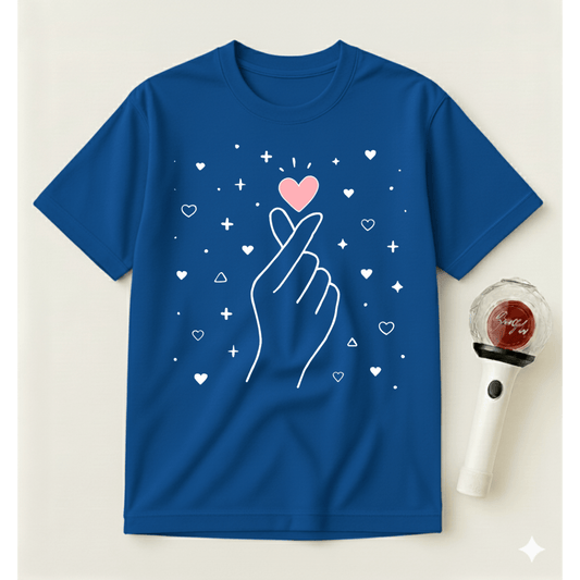 MINIMALIST FINGER HEART T-SHIRT