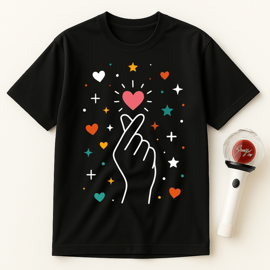 FINGER HEART SPARKLE UNISEX T-SHIRT