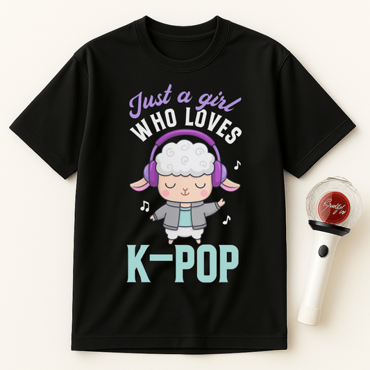 JUST A GIRL WHO LOVES K-POP SHEEP UNISEX T-SHIRT