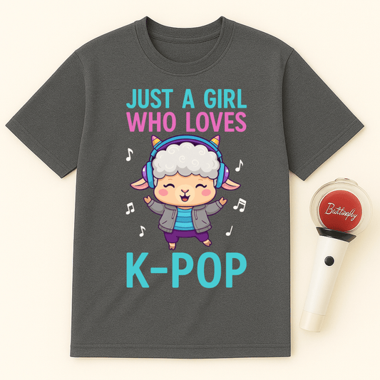 JUST A GIRL WHO LOVES K-POP LAMB UNISEX T-SHIRT