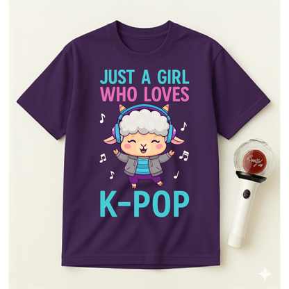 JUST A GIRL WHO LOVES K-POP T-SHIRT