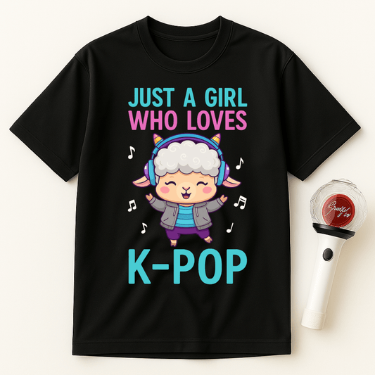 JUST A GIRL WHO LOVES K-POP LAMB UNISEX T-SHIRT