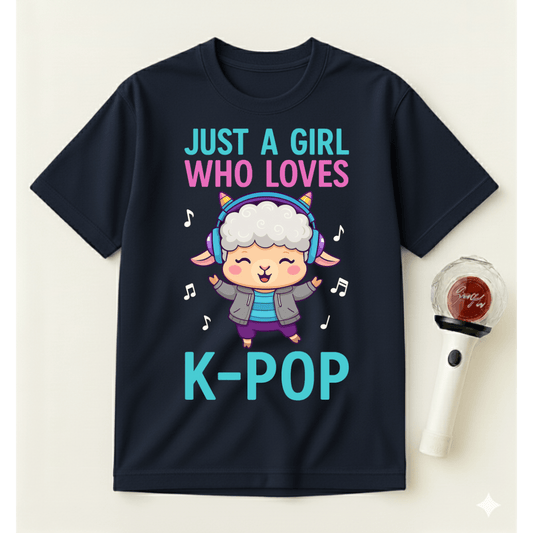 JUST A GIRL WHO LOVES K-POP T-SHIRT