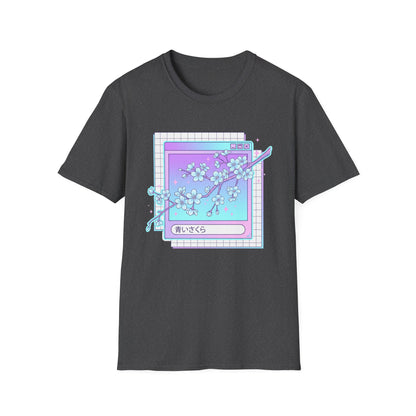 Retro Cherry Blossom T-Shirt — Aesthetic Vaporwave Floral Tee