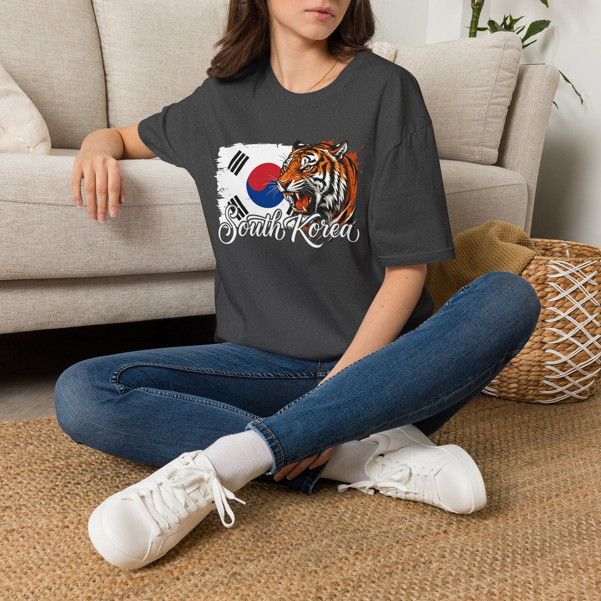South Korea Tiger T-Shirt — Korean Flag Graphic Tee