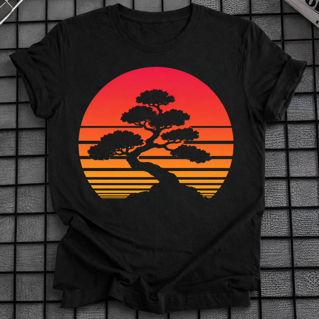 BONSAI TREE SUNSET T-SHIRT
