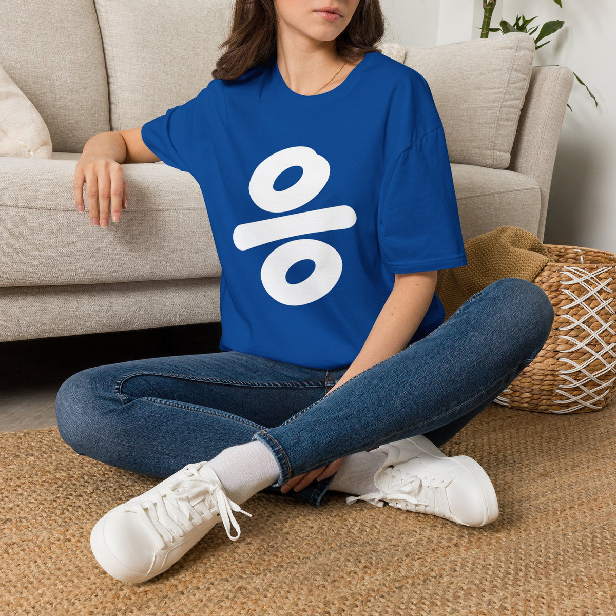Percent Symbol Graphic T‑Shirt — Minimal Symbol Tee
