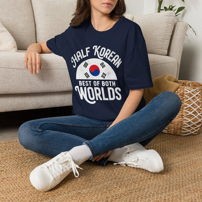Half Korean T-Shirt — “Best of Both Worlds” Korean Flag Pride Tee