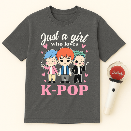 JUST A GIRL WHO LOVES K-POP UNISEX T-SHIRT