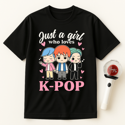 JUST A GIRL WHO LOVES K-POP UNISEX T-SHIRT
