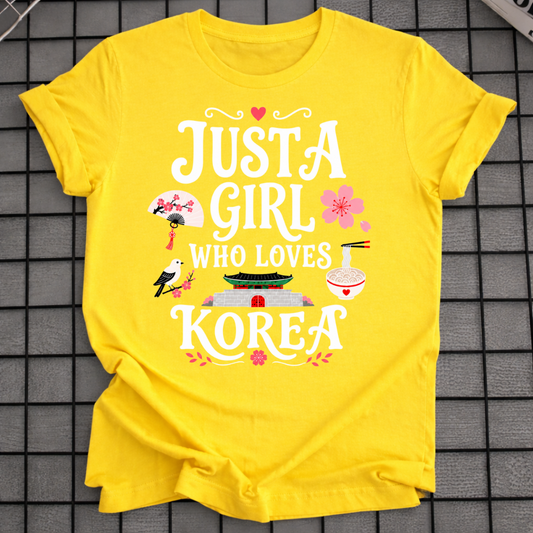 A GIRL WHO LOVES KOREA T-SHIRT