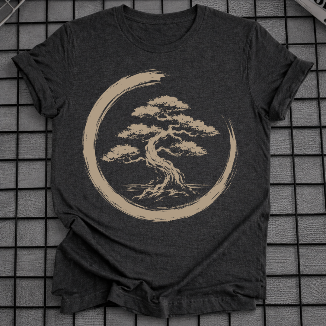 ZEN CIRCLE BONSAI TREE T-SHIRT