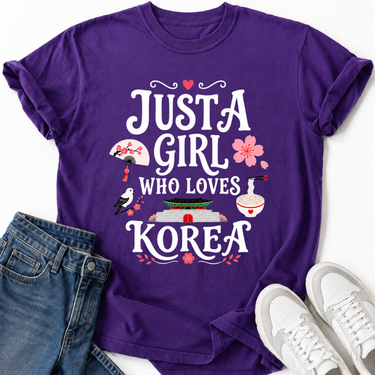 A GIRL WHO LOVES KOREA T-SHIRT