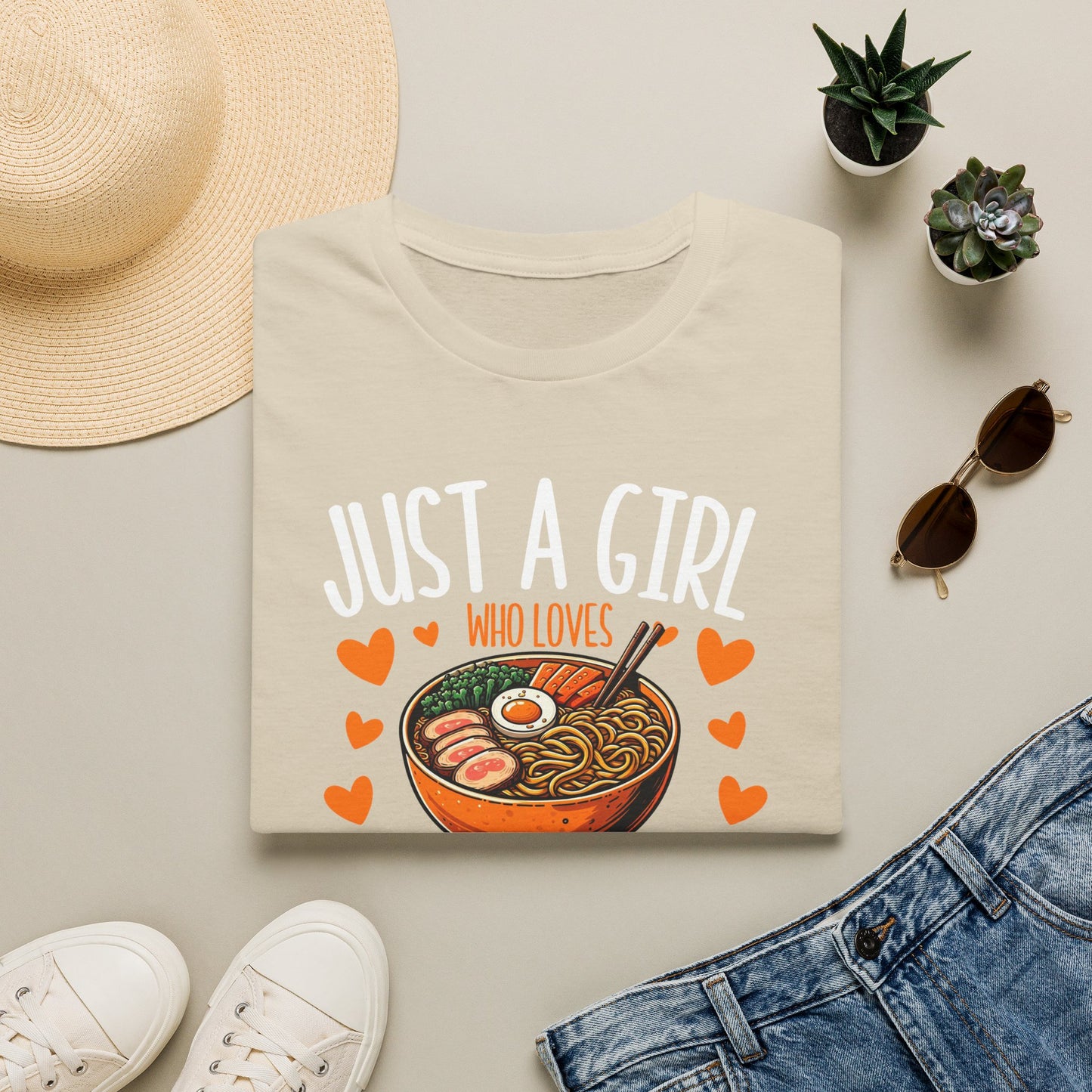 Just a Girl Who Loves Ramen and K-Pop Unisex Softstyle T-Shirt