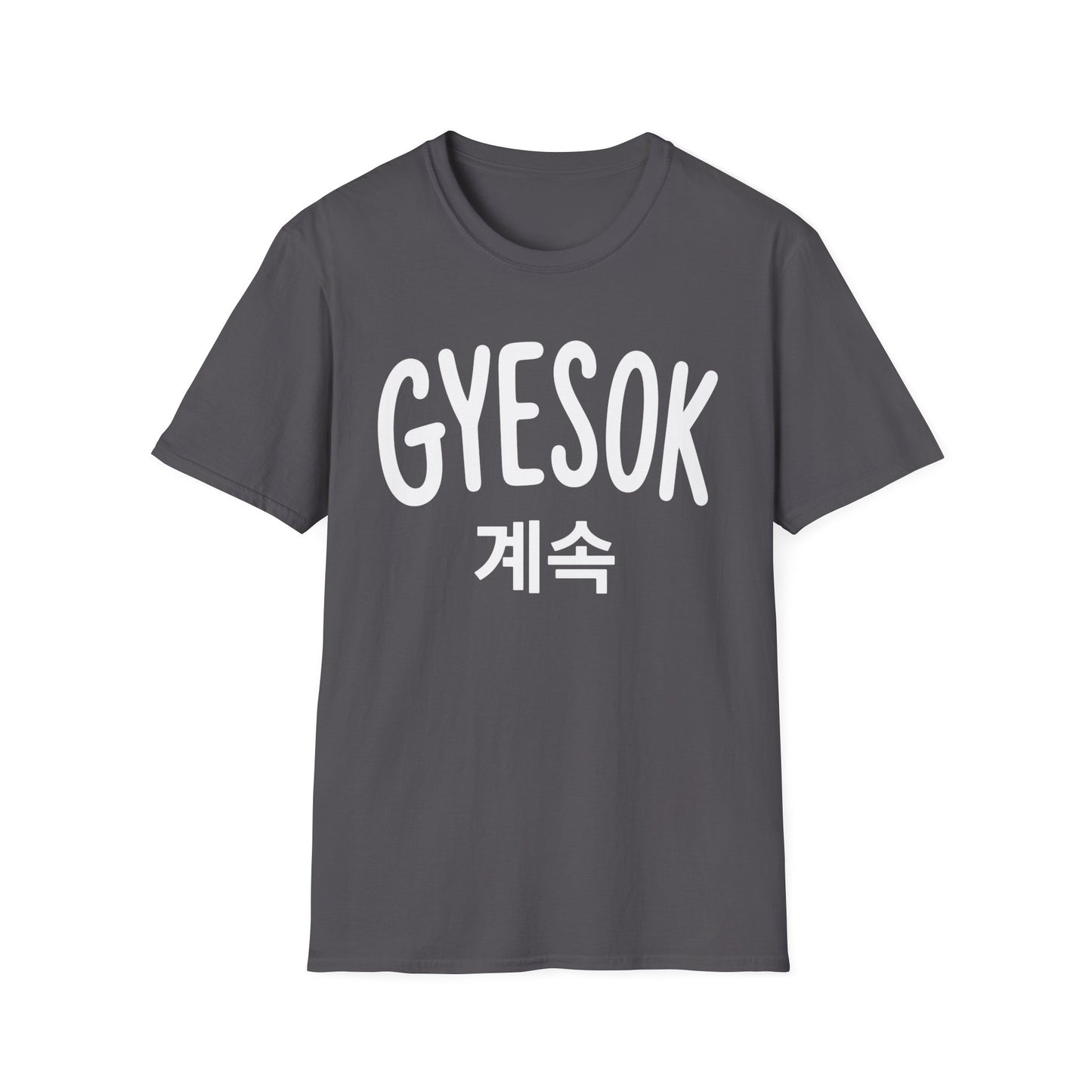 GYESOK T-Shirt — Korean '계속' Graphic Tee | Casual K-Pop Inspired Shirt