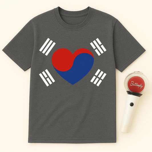 KOREAN FLAG HEART UNISEX T-SHIRT