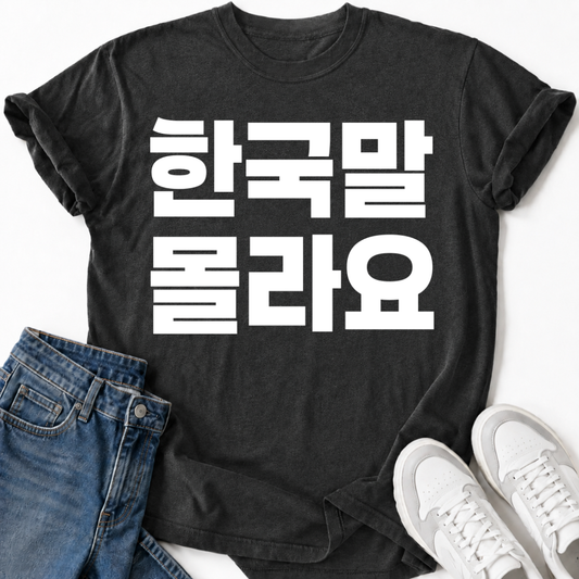 FUNNY KOREAN LANGUAGE T-SHIRT