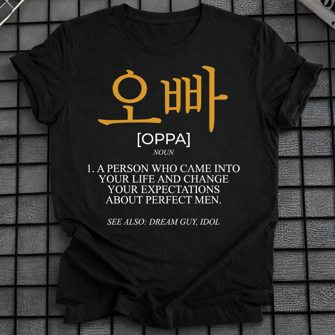 OPPA KOREANISCHES WORT BEDEUTUNG T-SHIRT