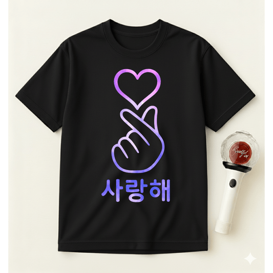 K-POP PURPLE GRADIENT T-SHIRT