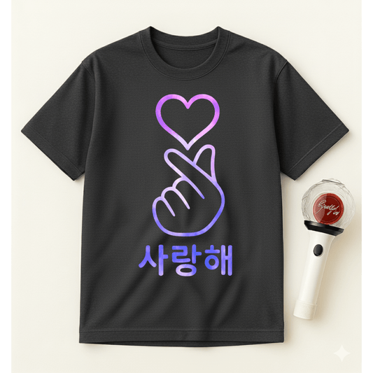 K-POP PURPLE GRADIENT T-SHIRT