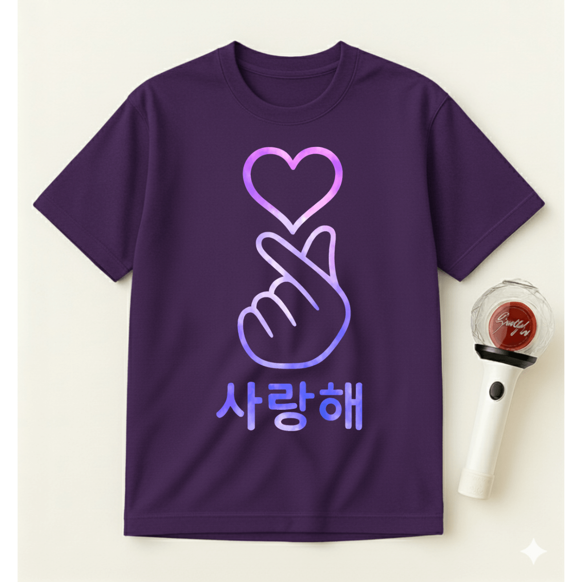 K-POP PURPLE GRADIENT T-SHIRT