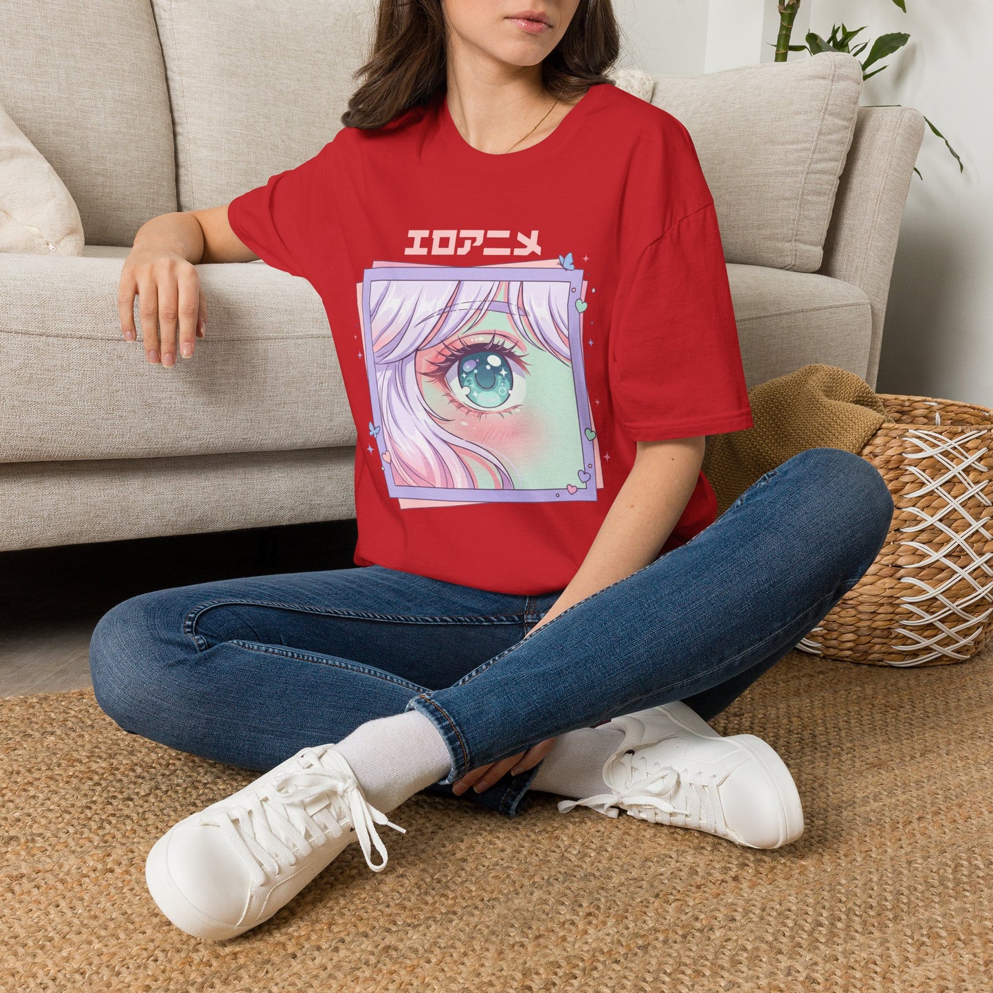 Anime Eye Graphic T-Shirt — エロアニメ Pastel Kawaii Aesthetic
