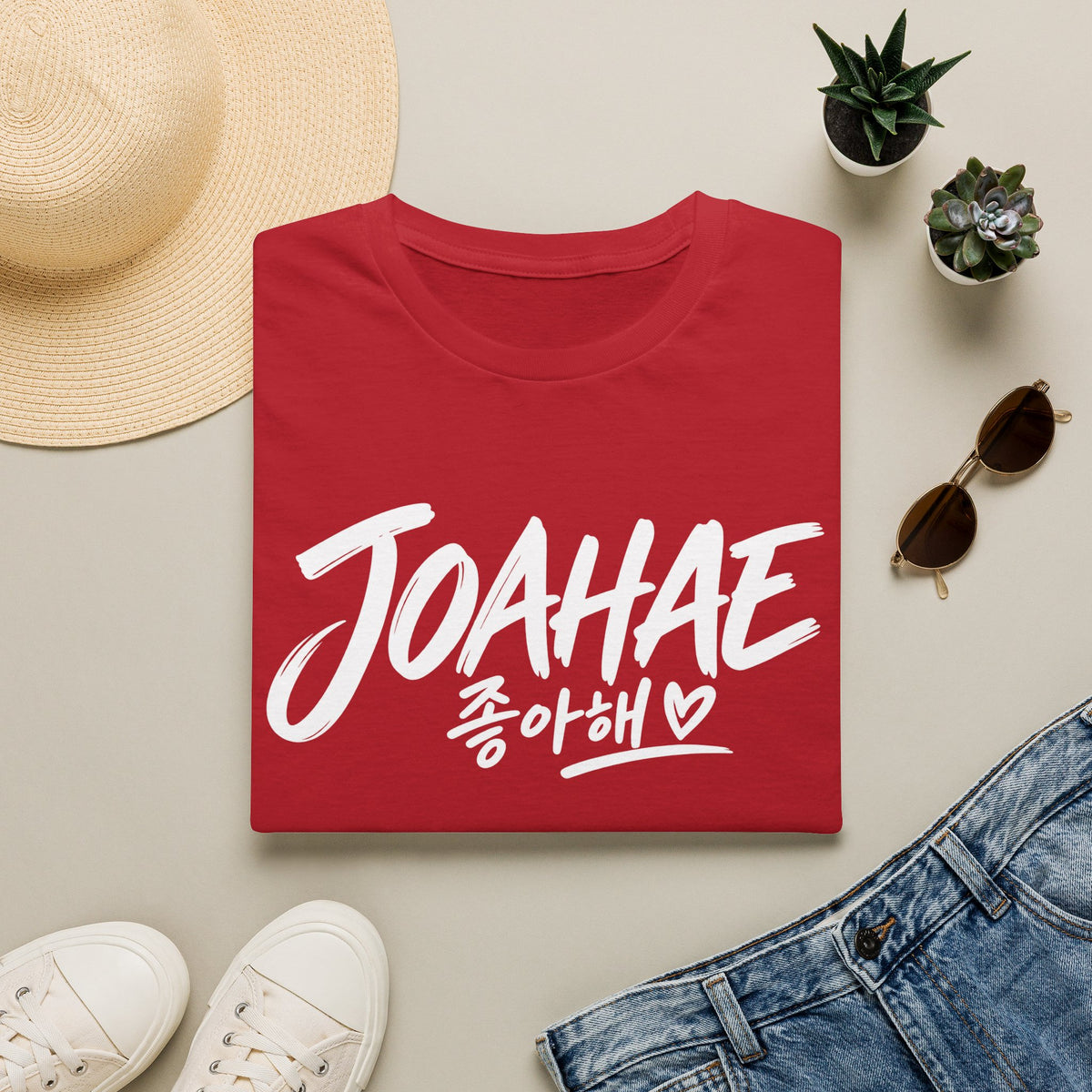 Joahae (좋아해) Graphic T-Shirt — Korean Love Script Tee