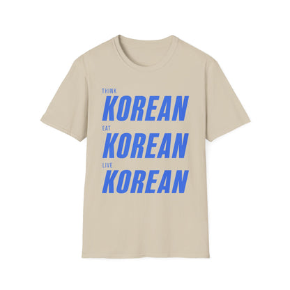 THINK EAT LIVE KOREAN T-SHIRT