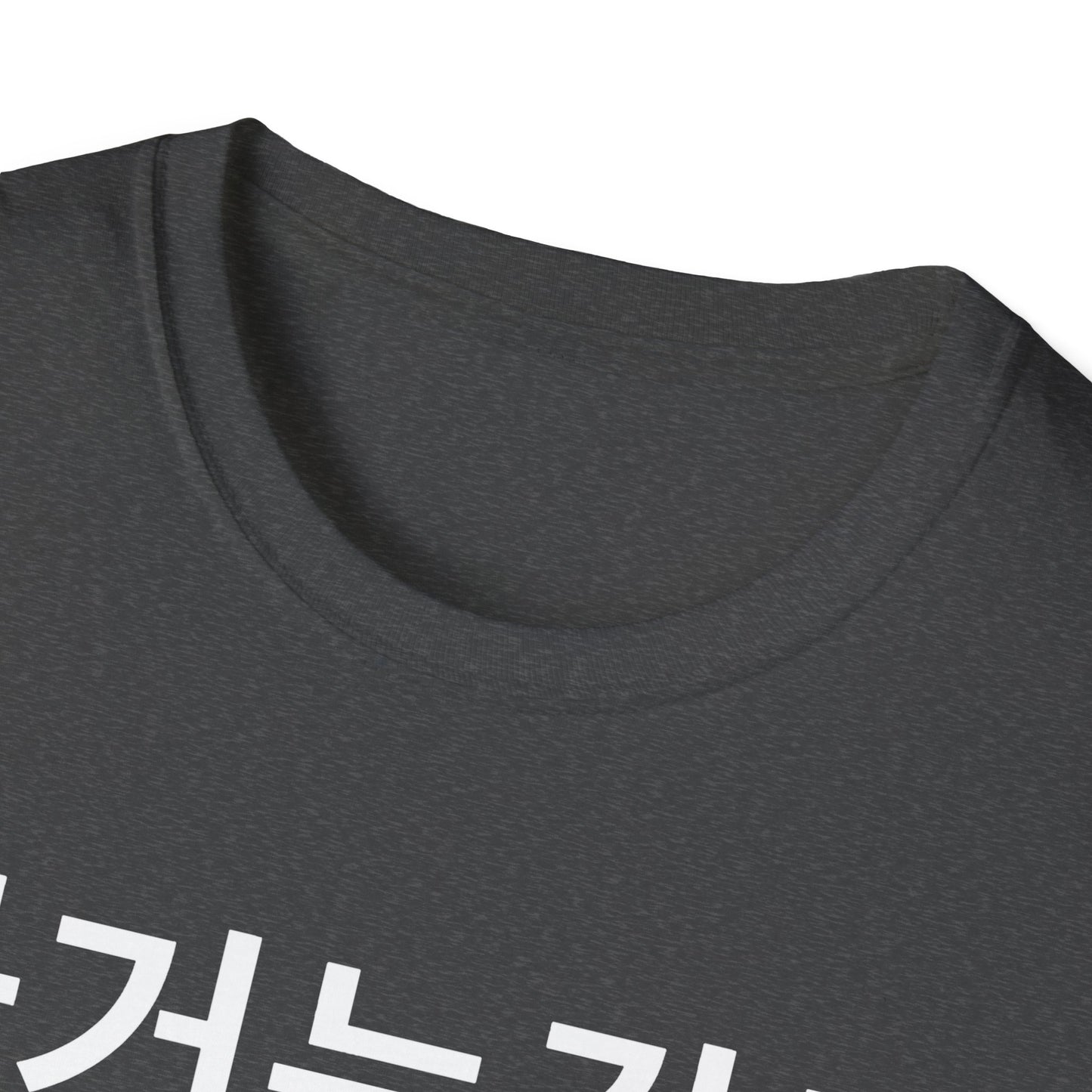 Korean Phrase T-Shirt — '과거는갔고 미래는몰라' Minimalist Typography Tee